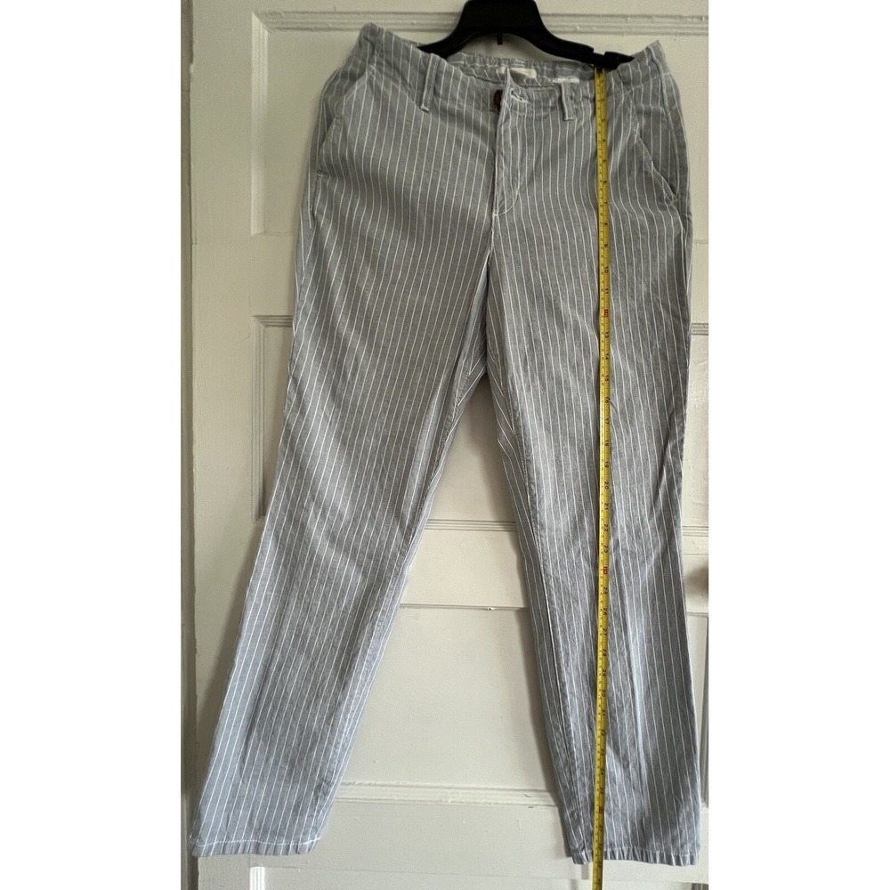 H&M women's trousers, striped, size 6, color pale blue - Picture 2 of 4